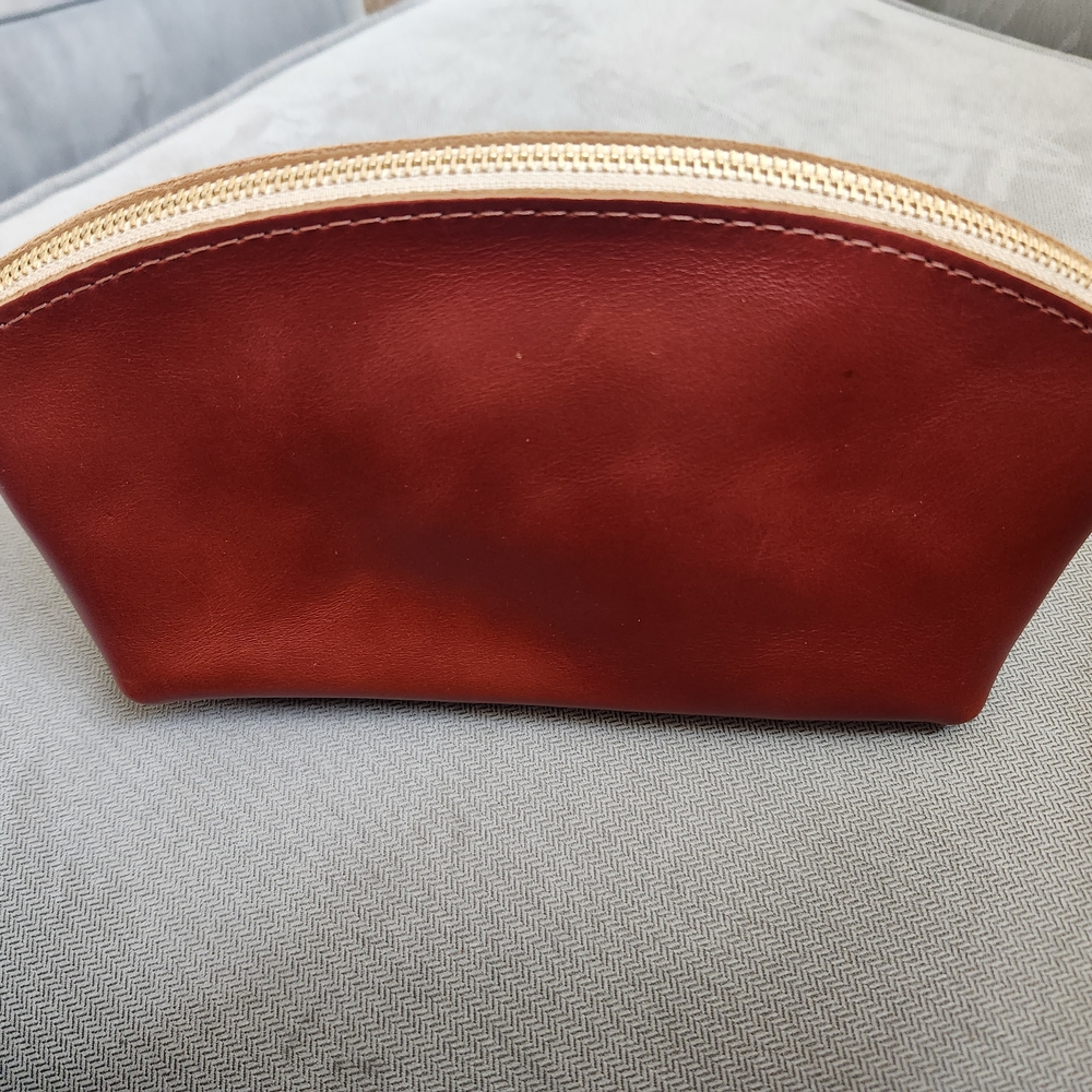 Portland Leather Goods Eclipse Brown Cosmetic Bag